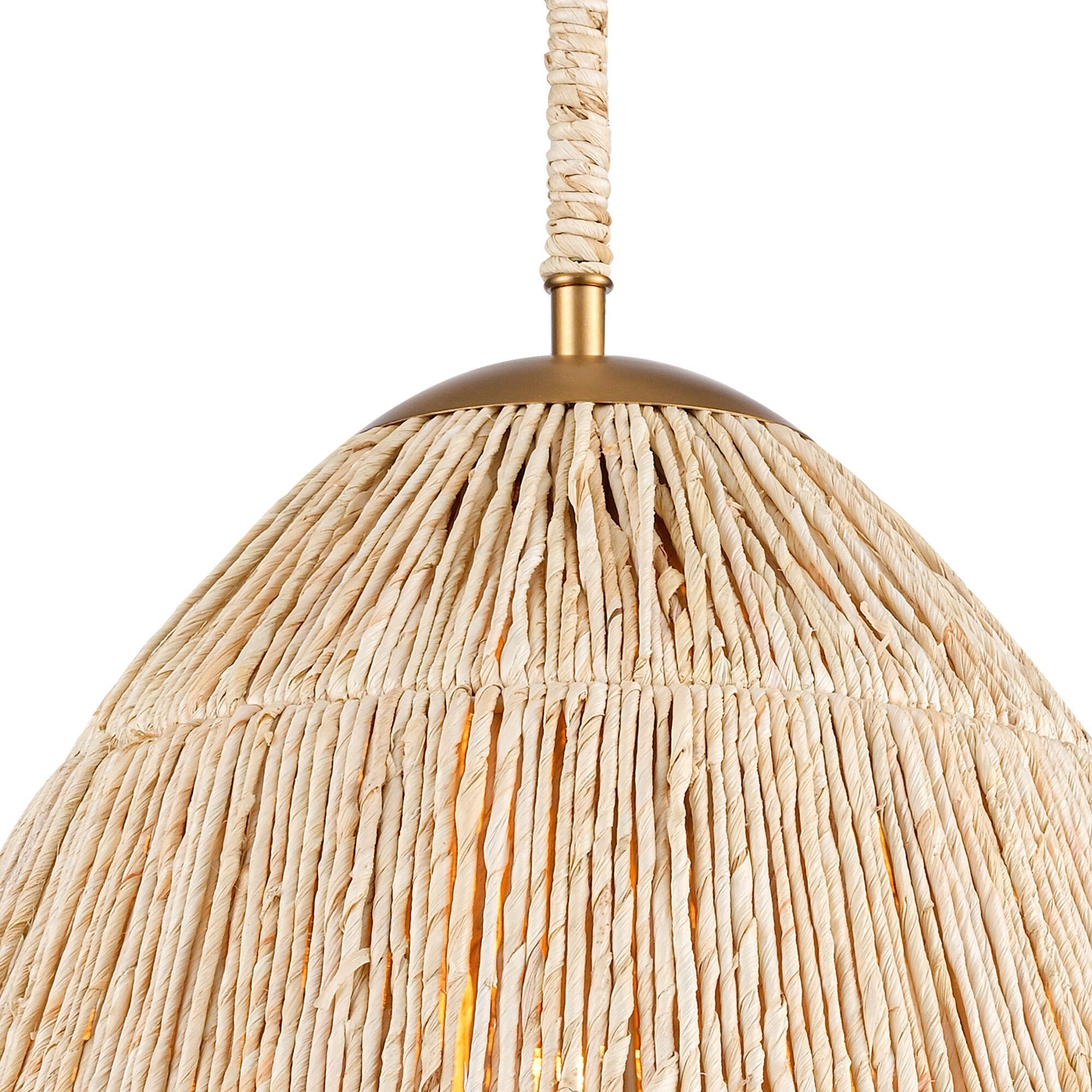 Copa 1 Light 16 inch Natural Brass Pendant Ceiling Light, Converts to Semi Flush