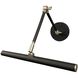 House of Troy Amelia 4.5 watt 14 inch Black and Satin Nickel Picture Light Wall Light DALEDZ14-BLKSN - Open Box