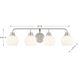 Contemporary 4 Light 32 inch Brushed Nickel Bathroom Vanity Light Wall Light