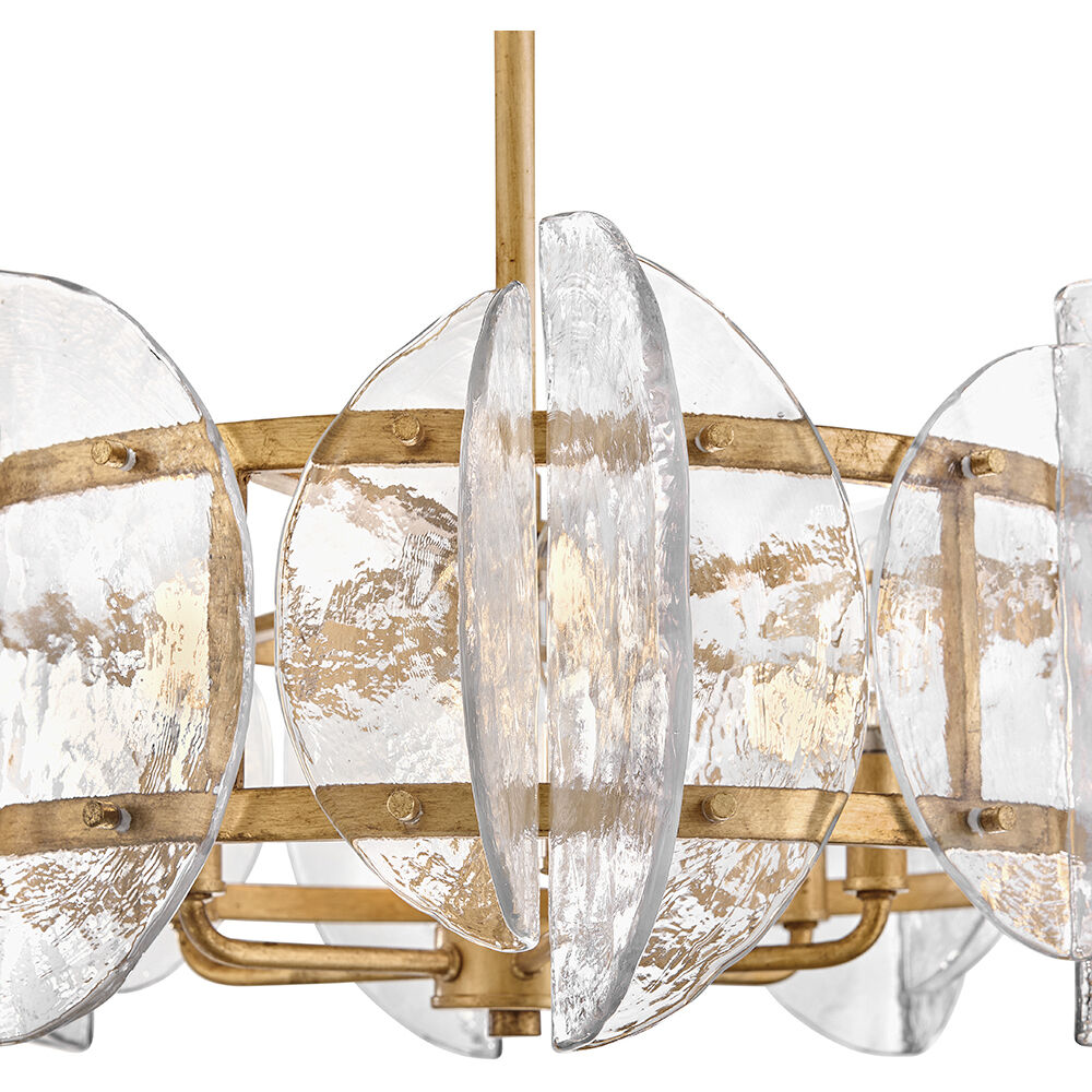 Seraphina 6 Light 28.25 inch Distressed Brass Chandelier Ceiling Light