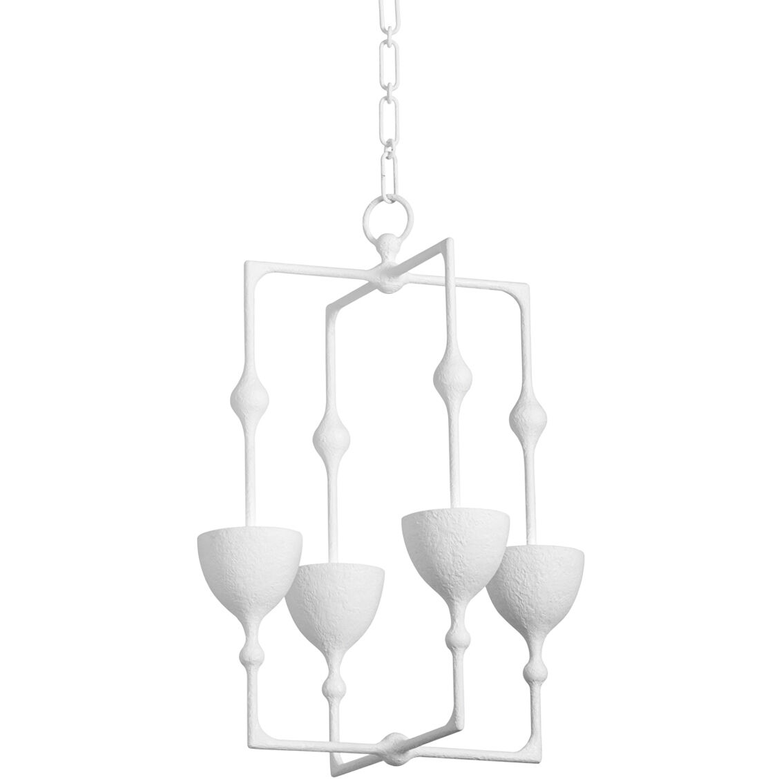 Antalya LED 15.75 inch Gesso White Indoor Lantern Ceiling Light