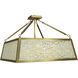 Avery 5 Light 23 inch Brushed Brass Semi-Flush Ceiling Light