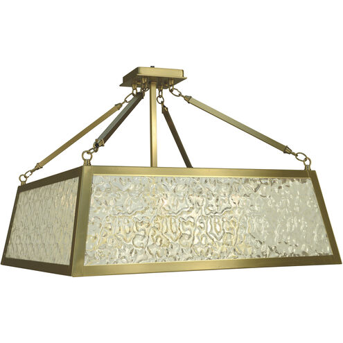 Avery 5 Light 23 inch Brushed Brass Semi-Flush Ceiling Light