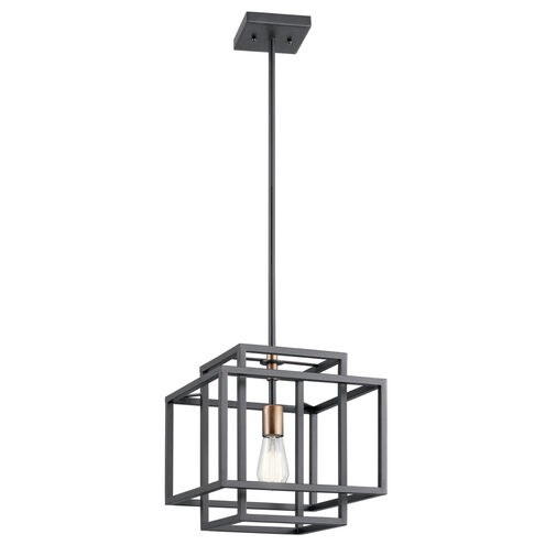 Taubert 1 Light 12 inch Black Pendant Ceiling Light