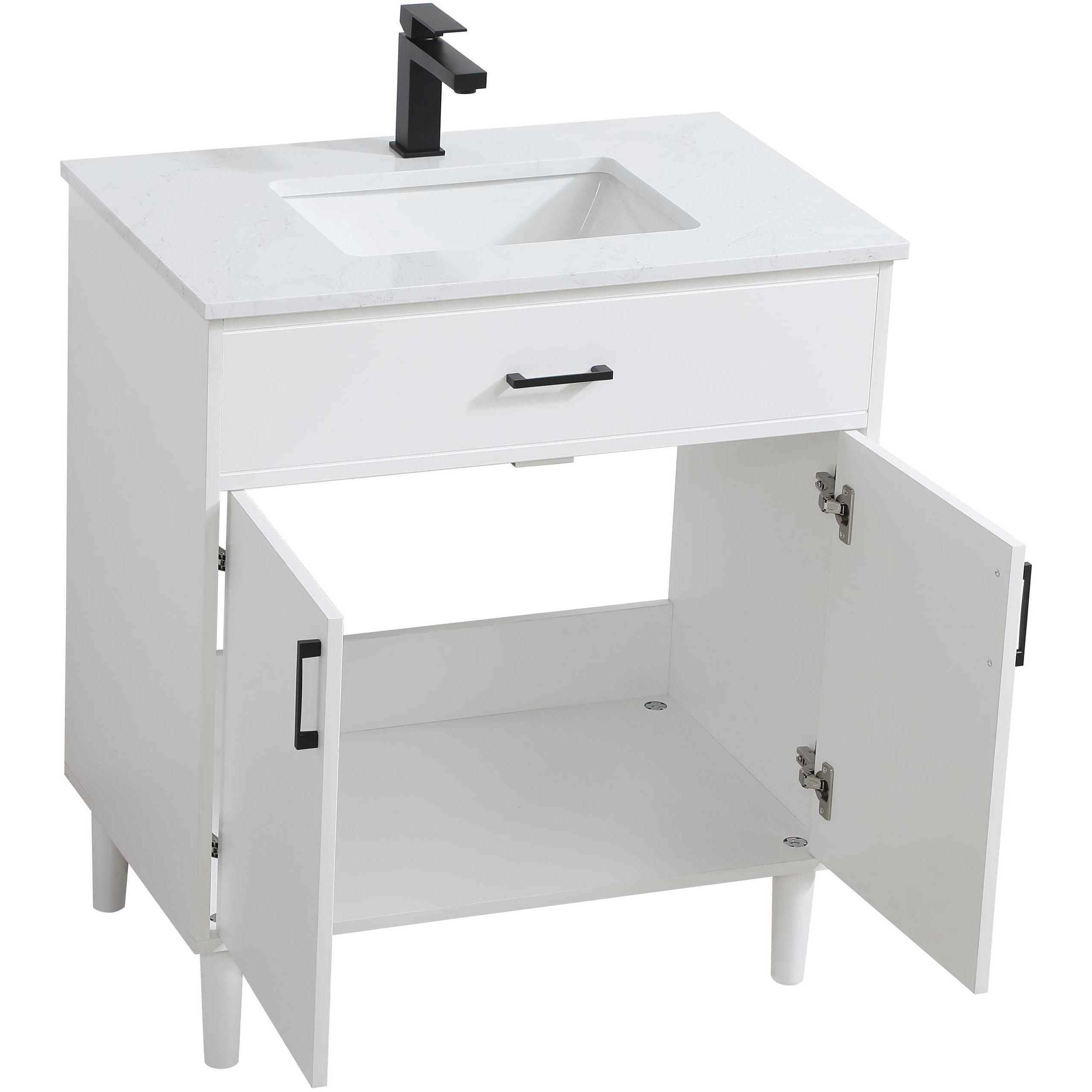 Chandler 30 X 34 inch White Bathroom Vanity Cabinet