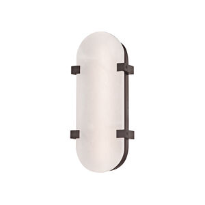 Skylar LED 5 inch Old Bronze ADA Wall Sconce Wall Light, Spanish Alabaster