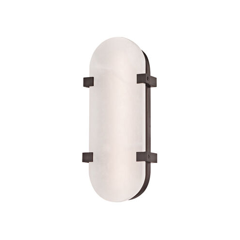 Skylar LED 5 inch Old Bronze ADA Wall Sconce Wall Light, Spanish Alabaster