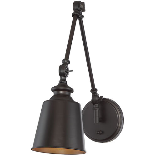 Farmhouse 12 inch 60.00 watt Oil Rubbed Bronze Adjustable Wall Sconce Wall Light