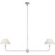 Thomas O'Brien Piaf LED 62 inch Plaster White Linear Pendant Ceiling Light, Large