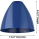 Ballston Plymouth Dome LED 7.5 inch Brushed Satin Nickel Pendant Ceiling Light in Matte Red