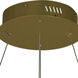 Luka LED 24 inch Brushed Gold Dining Chandelier Ceiling Light in Black