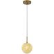Canada 1 Light 6 inch Brass Pendant Ceiling Light