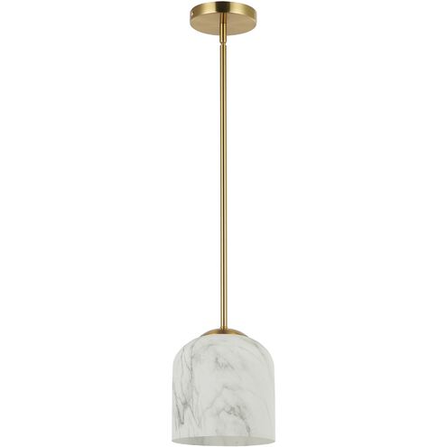 Patrice LED 7 inch Aged Brass Pendant Ceiling Light