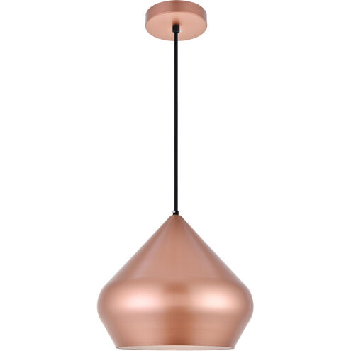 Axiom 1 Light 14 inch Honey Gold Pendant Ceiling Light