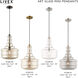 Art Glass 1 Light 13 inch English Bronze Mini Pendant Ceiling Light