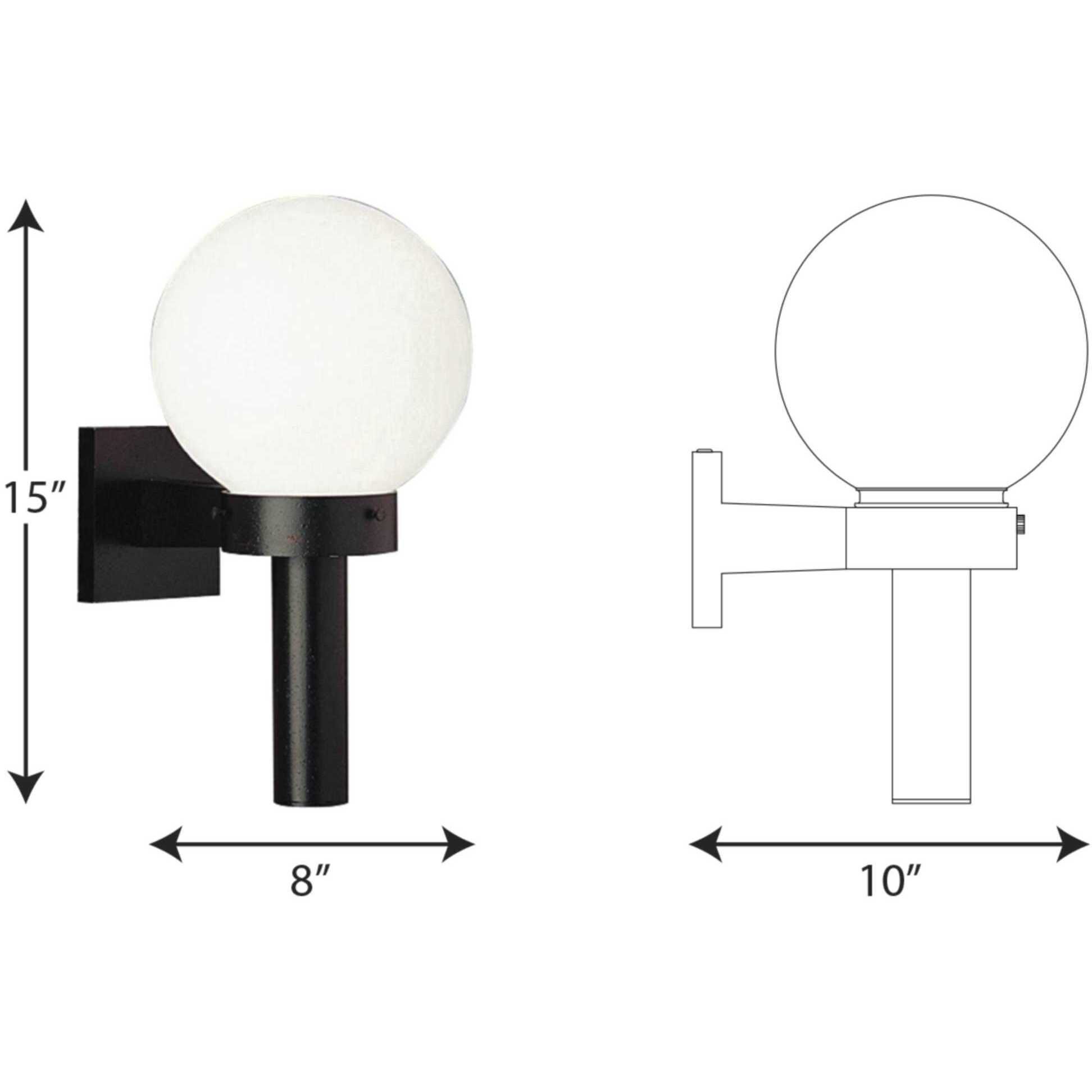 Acrylic Globe Outdoor Wall Lantern