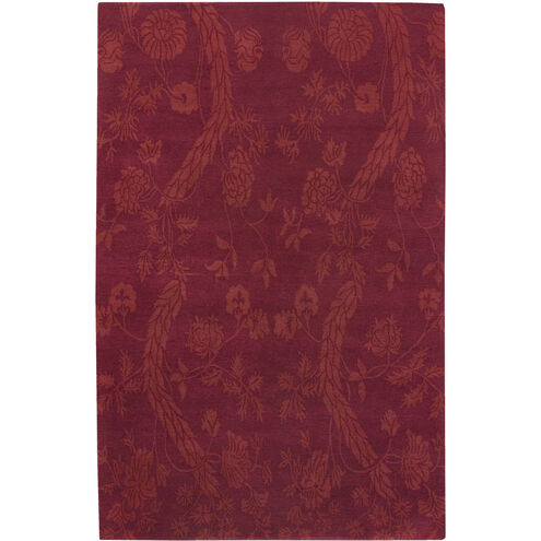Everest 96 X 60 inch Burgundy, Terracotta Rug