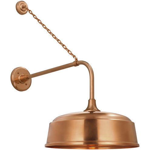 Thomas O'Brien Academy Barn Light LED 30 inch Soft Copper Anchored Rex Barn Light in 16" Soft Copper Rockhouse Shade