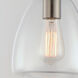 Babylon 1 Light 7 inch Satin Nickel Single Pendant Ceiling Light