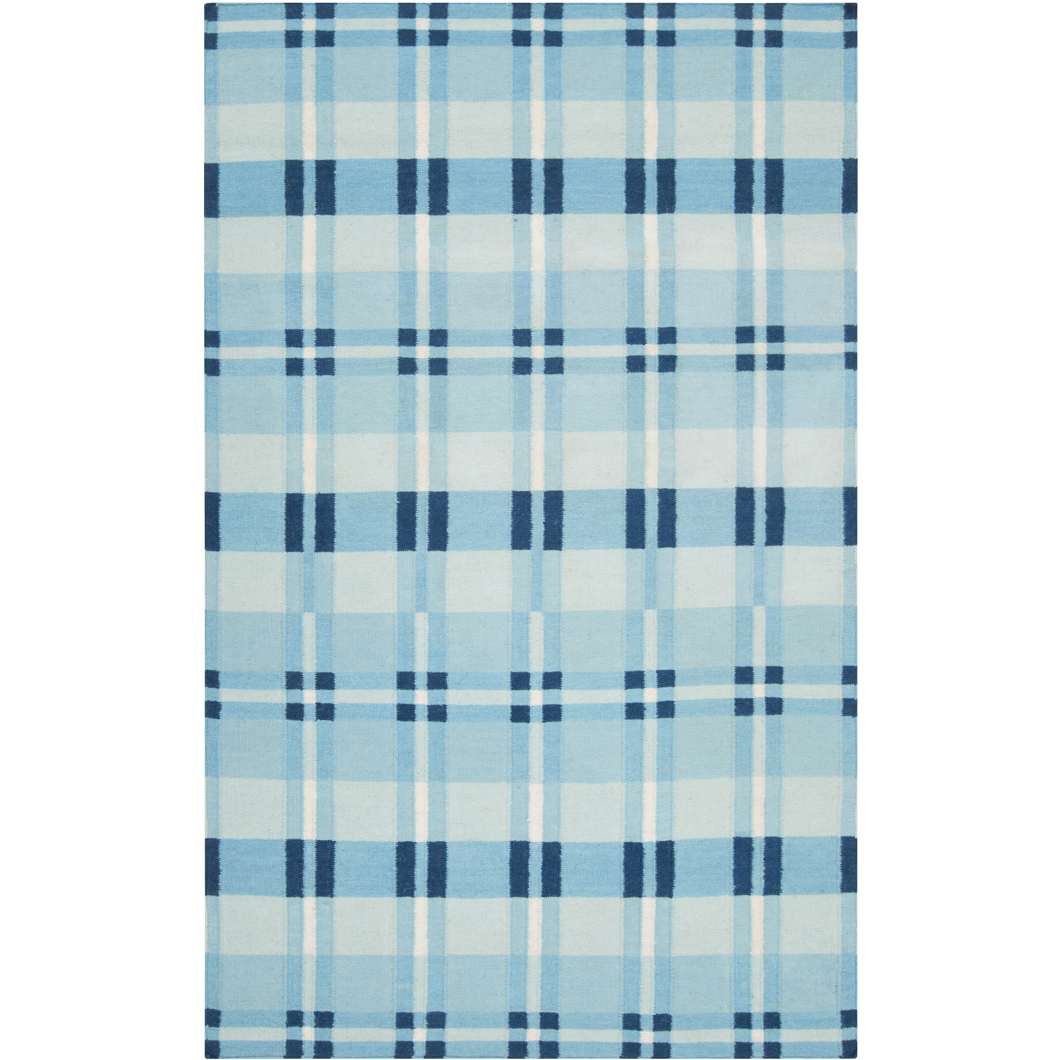 Happy Cottage 132 X 96 inch Seafoam, Aqua, Navy, Cream Rug