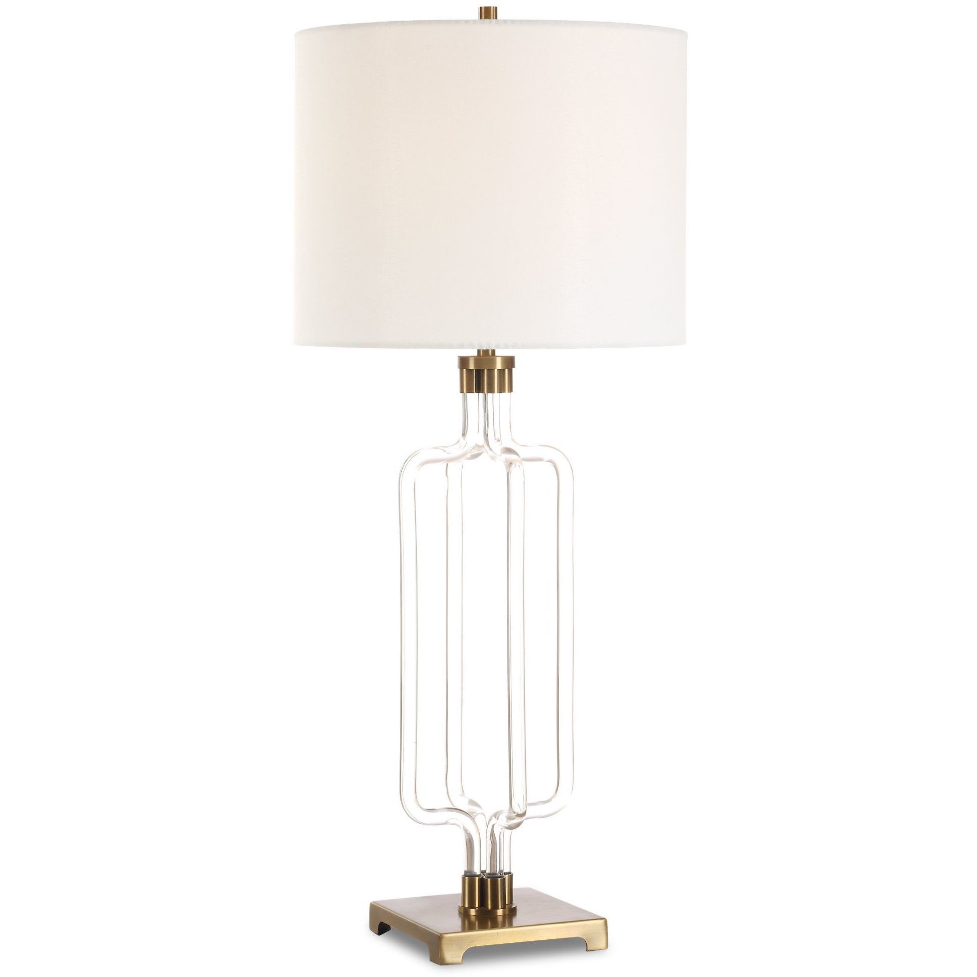 Outline Cordless 30.75 inch 7 watt Clear Acrylic and Brass Cordless Table Lamp Portable Light
