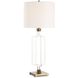 Outline Cordless 30.75 inch 7 watt Clear Acrylic and Brass Cordless Table Lamp Portable Light