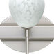 Tay Tay LED 23 inch Satin Nickel Vanity Lighting Wall Light in Carrera Glass