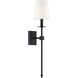 Monroe 1 Light 5 inch Matte Black Wall Sconce Wall Light, Essentials