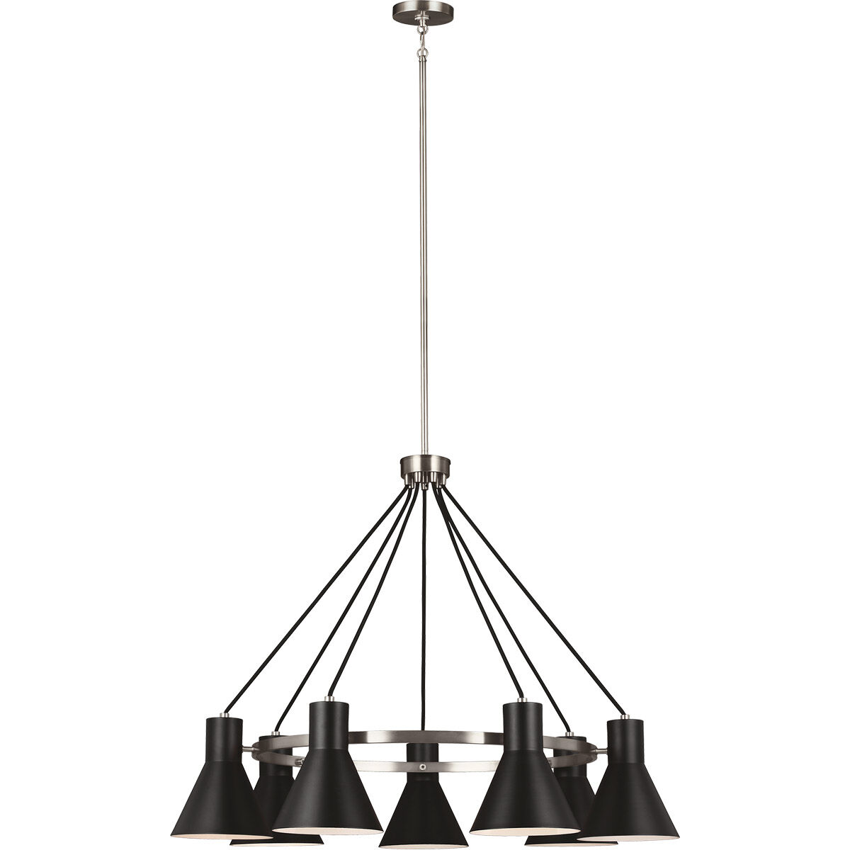 Towner 7 Light 35 inch Brushed Nickel Chandelier Ceiling Light