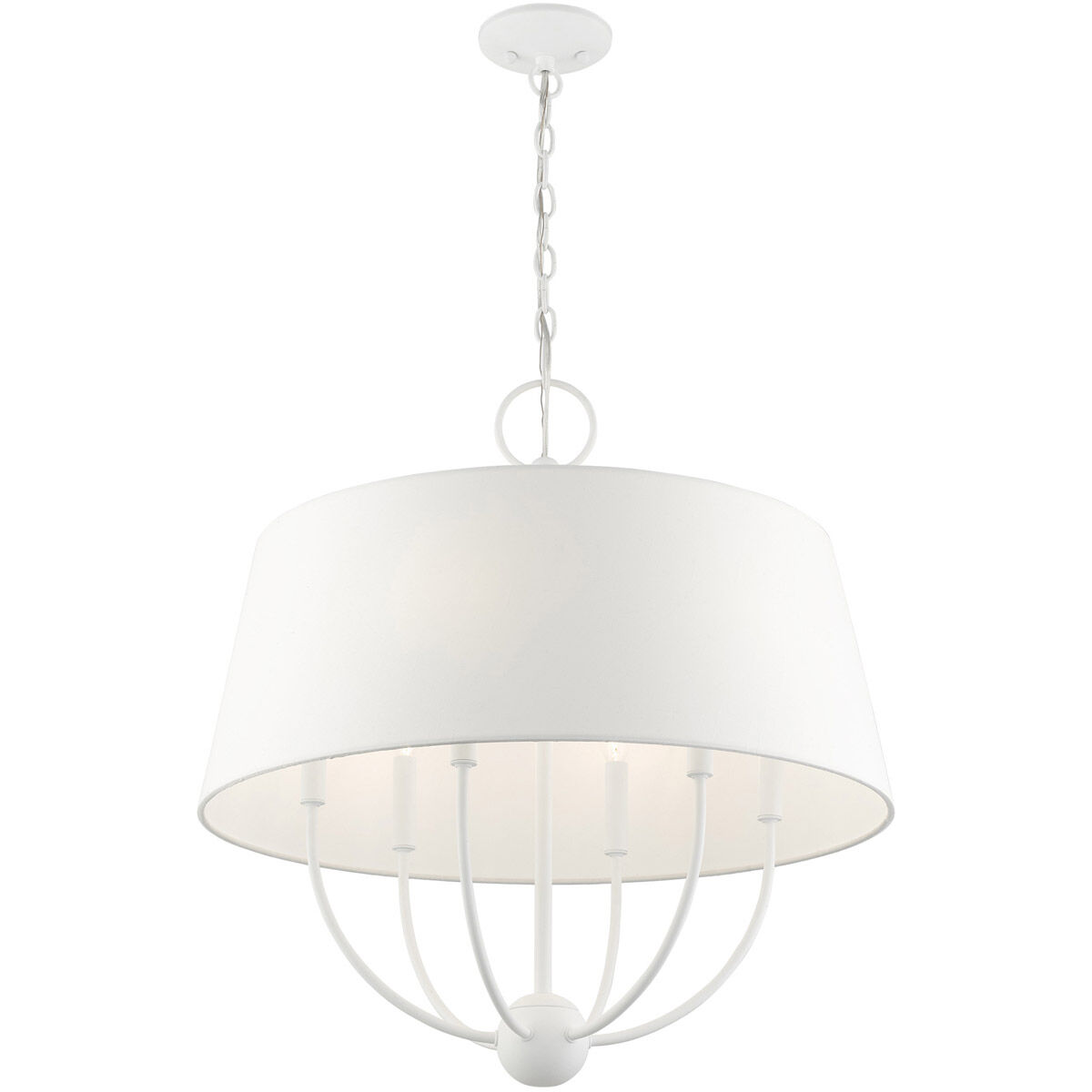 Ridgecrest 6 Light 24 inch White Pendant Chandelier Ceiling Light