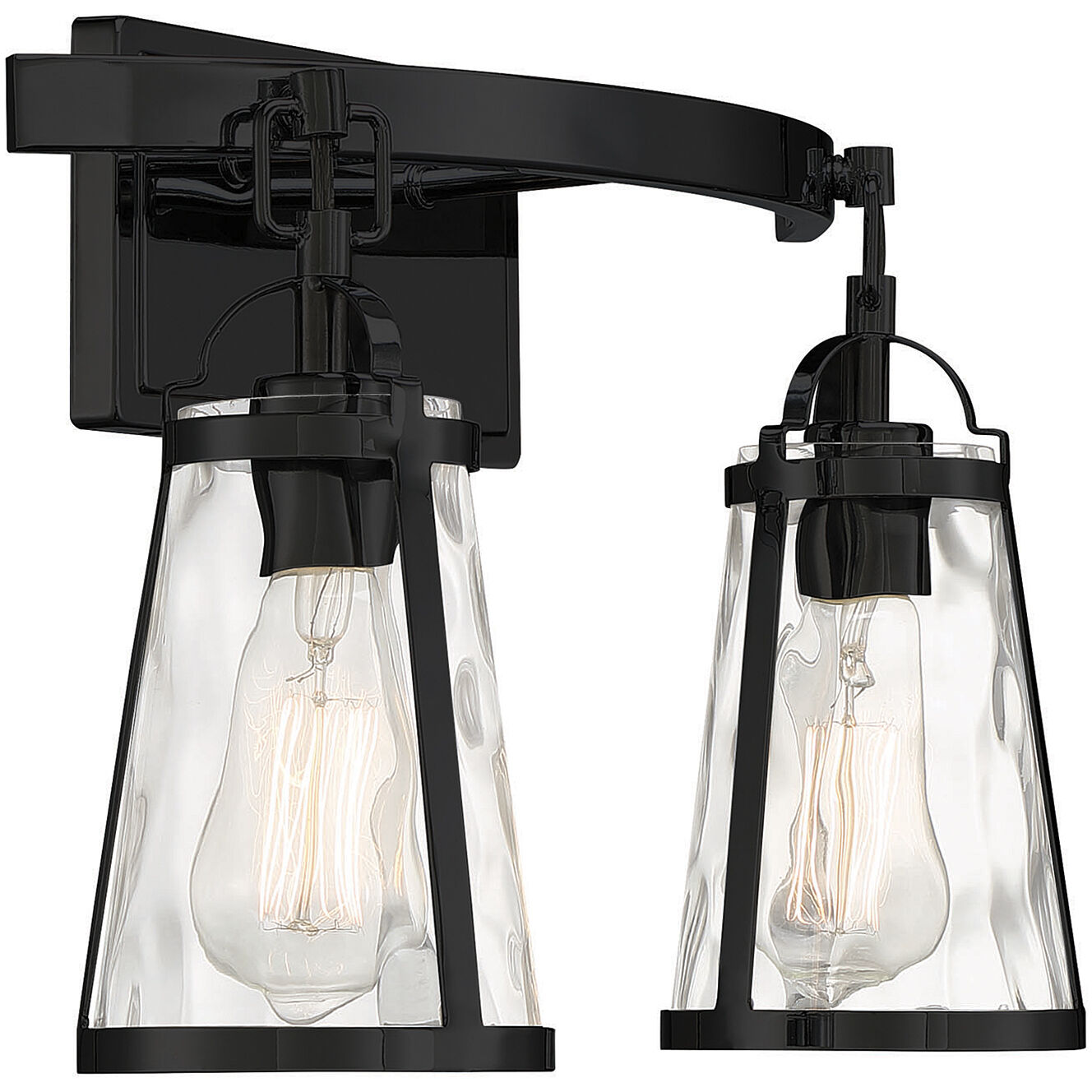 Albany 2 Light 16 inch Black Bathroom Vanity Light Wall Light