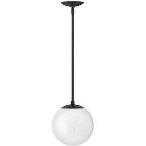 Warby LED 10 inch Black Indoor Pendant Ceiling Light in Etched White