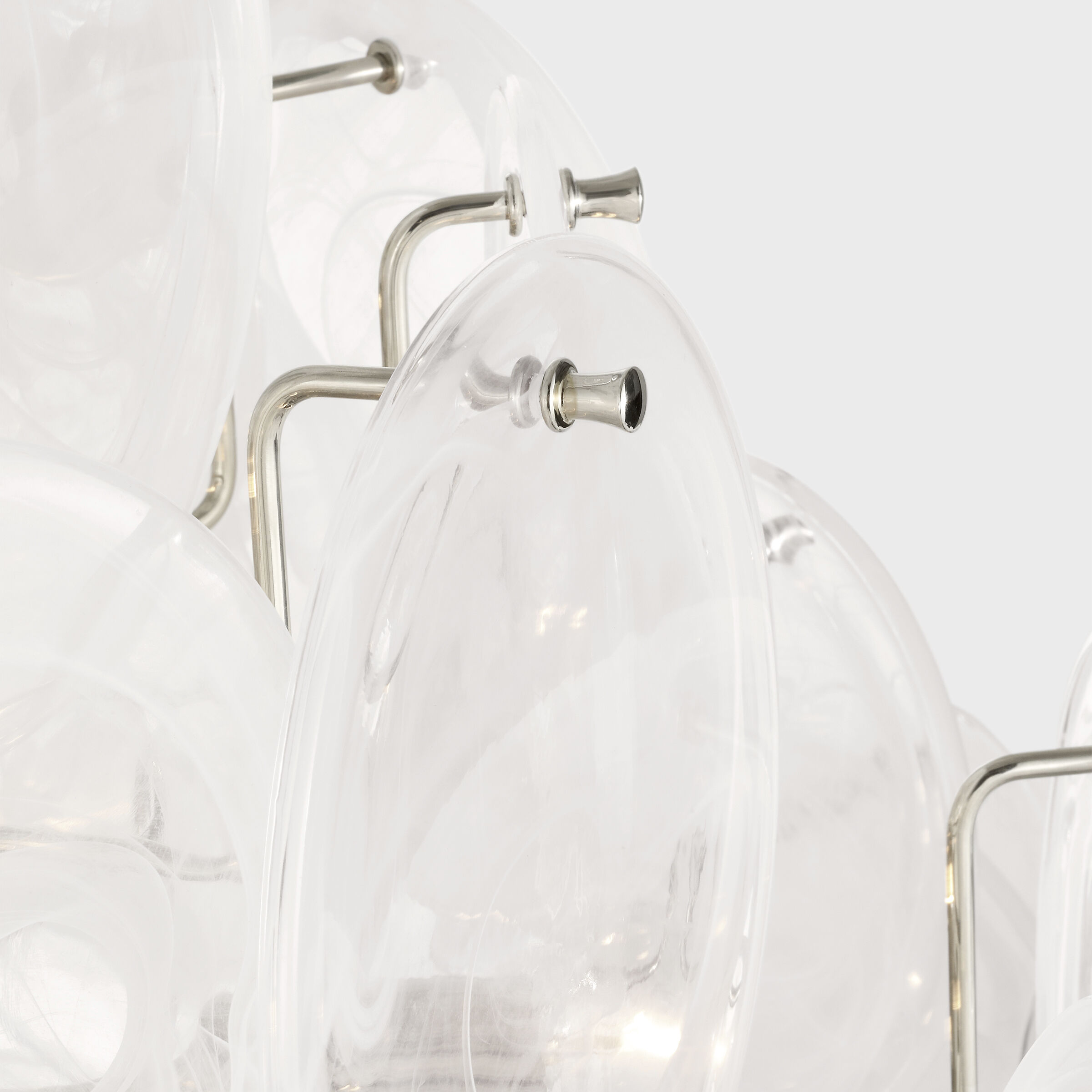 AERIN Loire LED 44 inch Polished Nickel Entry Chandelier Ceiling Light, Grande