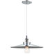 Bulstrode's Workshop 1 Light 14 inch Chrome Pendant Ceiling Light in Chrome and Chrome