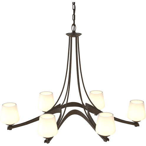 Ribbon 6 Light 38.5 inch Bronze Chandelier Ceiling Light, Oval