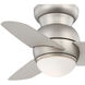 Spacesaver 26 inch Brushed Steel with Silver Blades Ceiling Fan