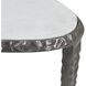 Arnold 23.75 X 17.75 inch White Marble and Dark Bronze Accent Table