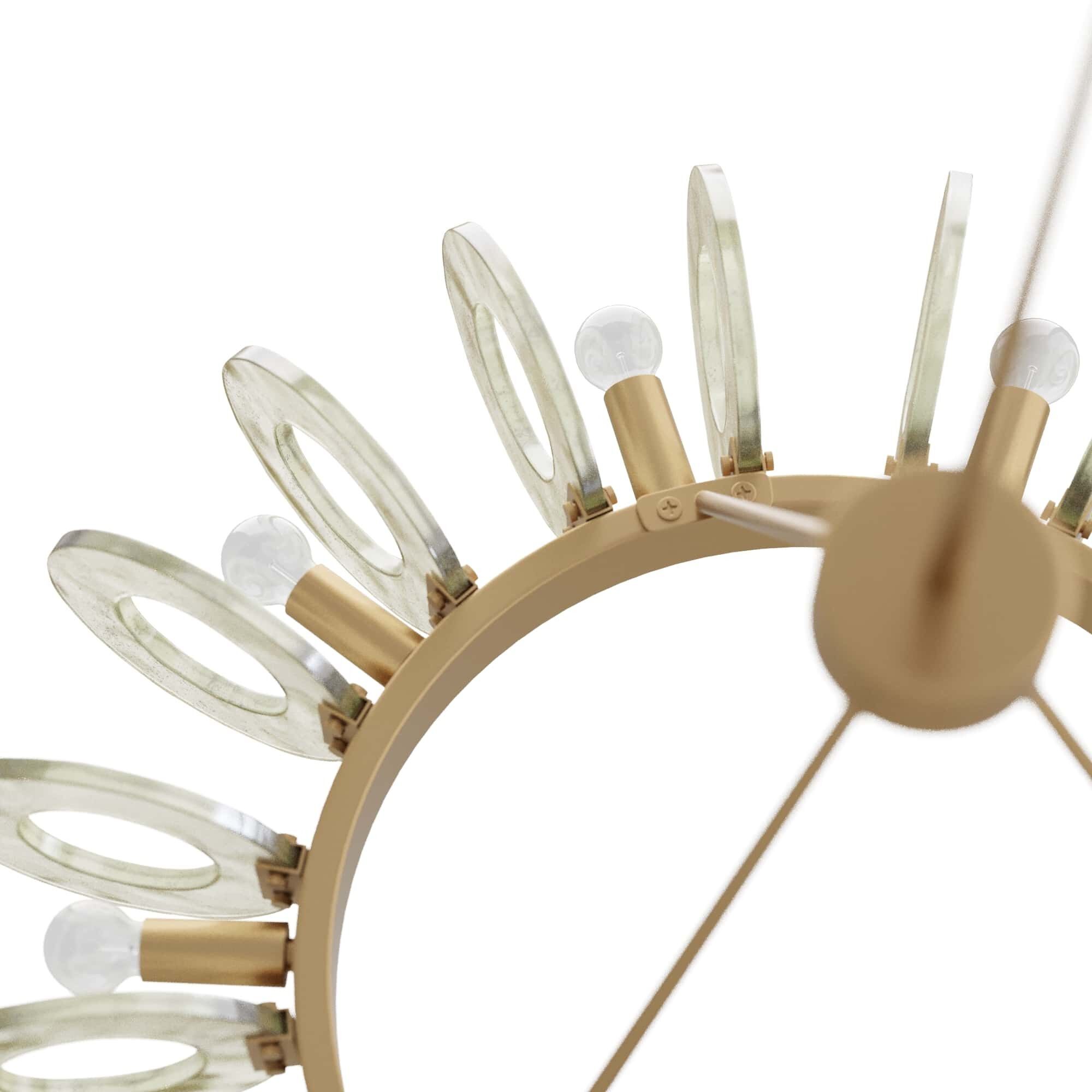 Trina 10 Light 32 inch Clear Seedy Chandelier Ceiling Light