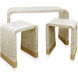 Waterfall Tables 48 X 32 inch Ivory and Taupe Nested Table Set in Ivory/Taupe