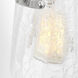 Drew & Jonathan Crofton 3 Light 24 inch Chrome Vanity Light Wall Light in Clear Crackle Glass