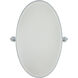 Pivot Mirrors 36 X 27 inch Chrome Mirror, Oval Beveled