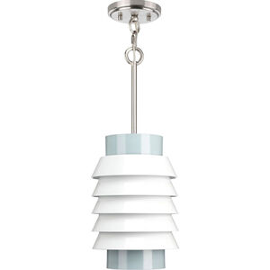 Point Dume™ Onshore 1 Light 8 inch Brushed Nickel Pendant Ceiling Light, Jeffrey Alan Marks, Design Series