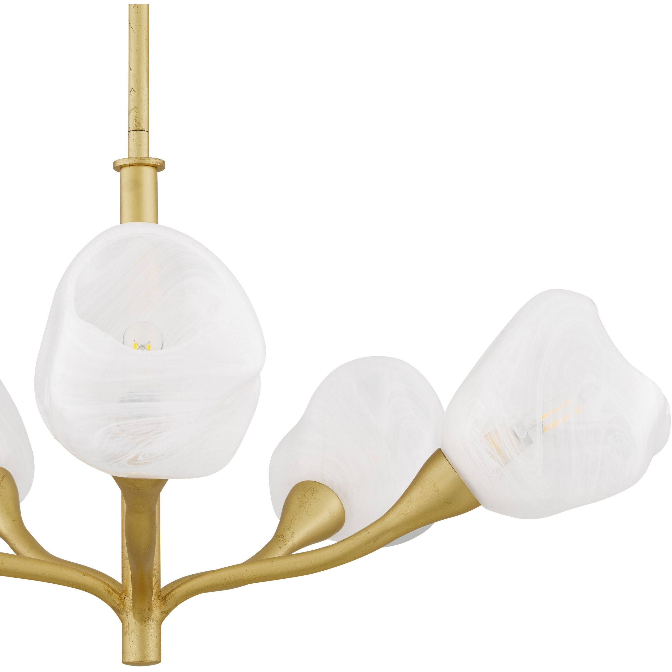 Adelyn 5 Light 30 inch Gold Leaf Chandelier Ceiling Light