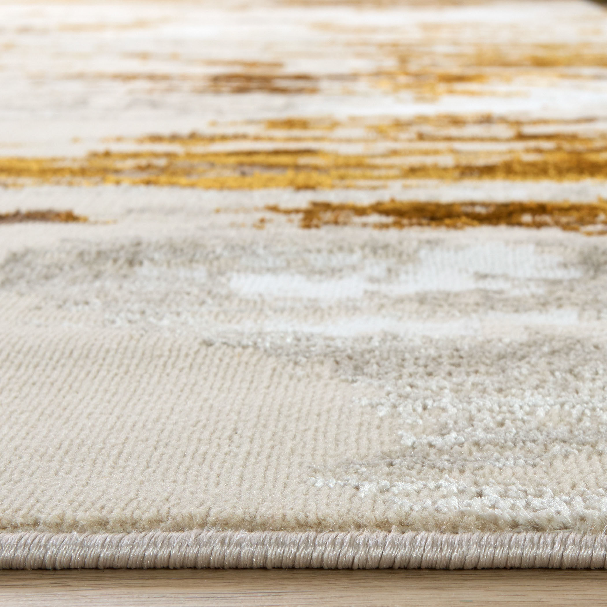 Sibel 114 X 79 inch Gold Rug in 6 x 9