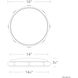 Grommet 1 Light 16 inch Polished Nickel Flush Mount Ceiling Light in 3500K, 16in.