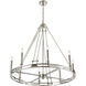 Bergamo 8 Light 36 inch Polished Nickel Chandelier Ceiling Light