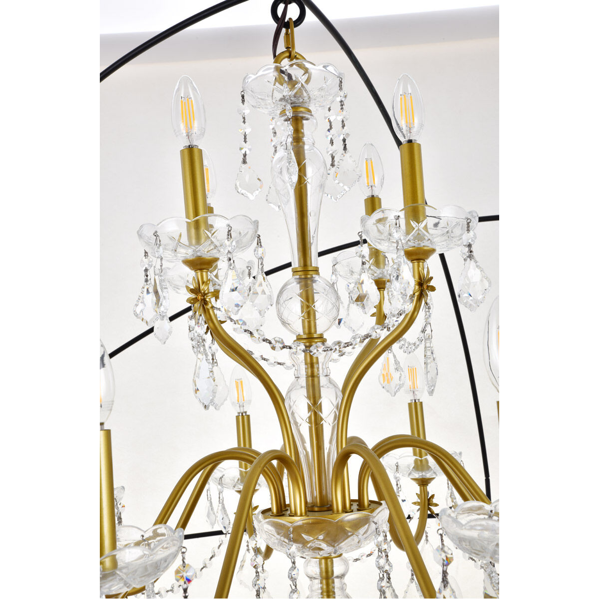 Cordelia 24 Light 59 inch Black and Gold Pendant Ceiling Light