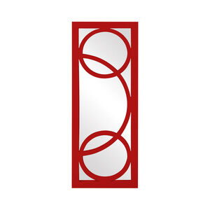 Dynasty 38 X 15 inch Red Wall Mirror, Rectangle