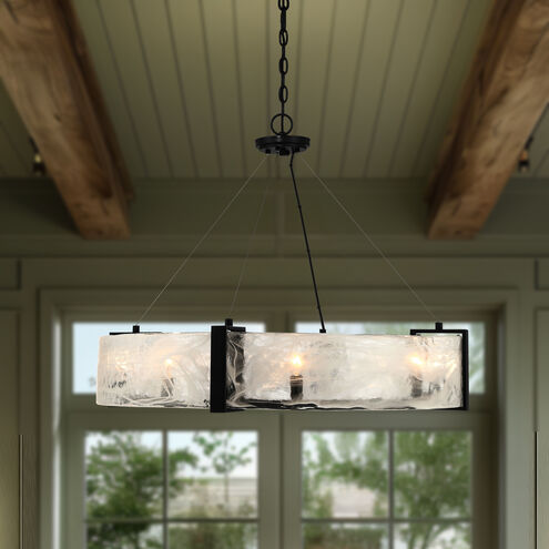 Cloud Break 8 Light 32.5 inch Coal Pendant Ceiling Light