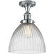 Franklin Restoration Seneca Falls LED 10 inch Polished Chrome Semi-Flush Mount Ceiling Light, Franklin Restoration